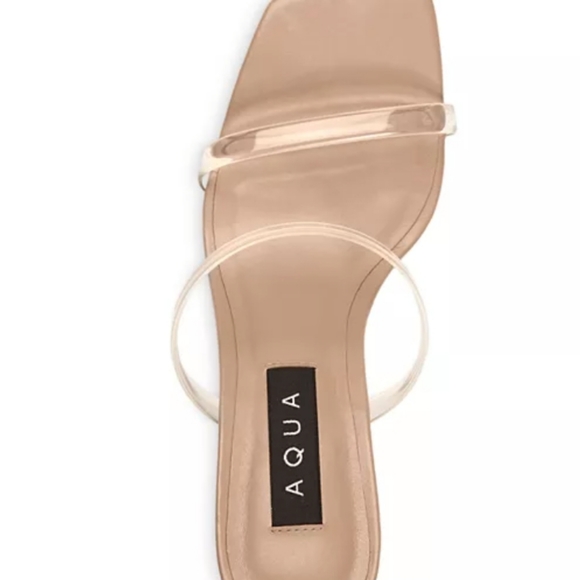 Aqua Kyle High Heel Slide Sandals Nude -6.5 - Picture 3 of 8